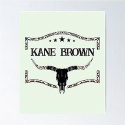 Kane Brown Cow Skull Country Music Concert Poster