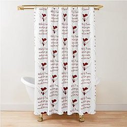 Quote Kane Brown what ifs What if I was made for you and you were made for me - red| Perfect Gift|kane brown gift Shower Curtain