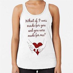 Quote Kane Brown what ifs What if I was made for you and you were made for me - red| Perfect Gift|kane brown gift Racerback Tank Top