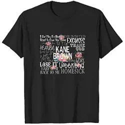 Kane Brown T-shirts – Signature Country Music Word Art