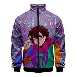 Karl Jacobs Afdrukhalsband Zip 3D Jas