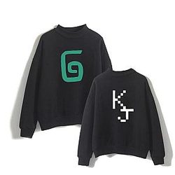 Karl Jacobs Sweatshirts - Karl Jacobs Tekstlogo Turtleneck Officiële Merch KJM0911