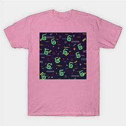 Karl Jacobs T-Shirts - Karl bord op donker patroon T-shirt TP2409