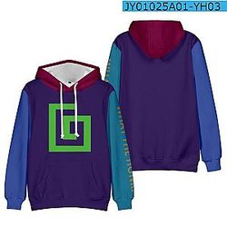Karl Jacobs Blok gedrukt Fleece Pullover Hoodie