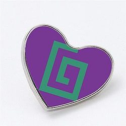 Karl Jacobs Hart Brooch Pin Lapel Badges