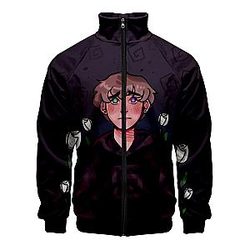 Karl Jacobs Twee kleuren Ogen Halsband Zip 3D Jas