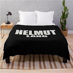 Helmut Lang logo Throw Blanket