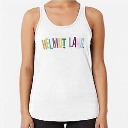 Helmut Lang Logo Racerback Tank Top