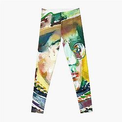 FRITZ LANG - watercolor portrait.2 Leggings