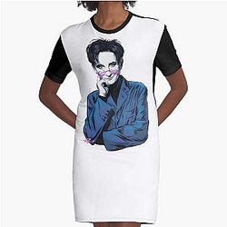 k.d. Lang - An illustration by Paul Cemmick Graphic T-Shirt Dress