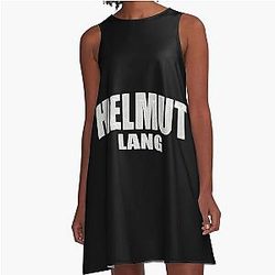 Helmut Lang logo A-Line Dress