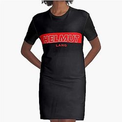 helmut lang Graphic T-Shirt Dress