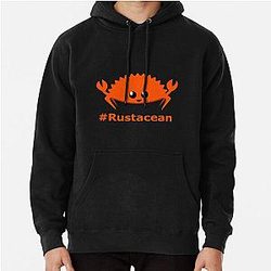 Rust Language  Lang Unofficial Mascot - Ferris the crab Rustacean Pullover Hoodie