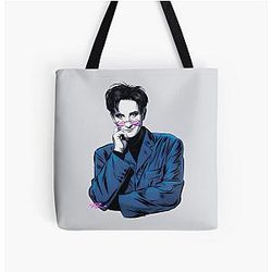 k.d. Lang - An illustration by Paul Cemmick All Over Print Tote Bag