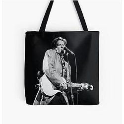 K.D. lang - BW Photograph All Over Print Tote Bag