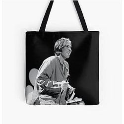 K.D. lang - BW Photograph All Over Print Tote Bag