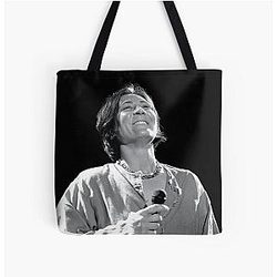 K.D. lang - BW Photograph All Over Print Tote Bag