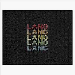 Lang Name T Shirt - Lang Vintage Retro Lang Name Gift Item Tee Jigsaw Puzzle