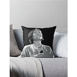 K.D. lang - BW Photograph Throw Pillow