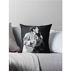 K.D. lang - BW Photograph Throw Pillow