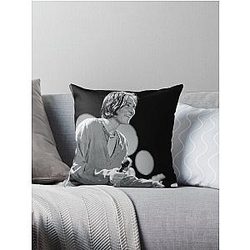 K.D. lang - BW Photograph Throw Pillow
