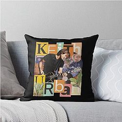 Retro Keith Urban Golden Road Throw Pillow