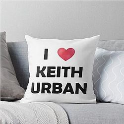 I Love Keith Urban V-Neck Throw Pillow