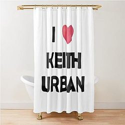 I Love Keith Urban Fitted V Neck Shower Curtain