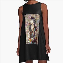 Damaged Robot Keith Urban A-Line Dress