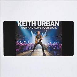 Keith Urban High Alive Tour 2025 Colorful Live Concert Poster Country Rock Music Art Desk Mat