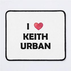 I Love Keith Urban V-Neck Mouse Pad