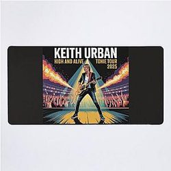 Keith Urban High Alive Tour 2025 Colorful Live Concert Poster Country Rock Music Art Desk Mat