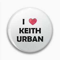 I Love Keith Urban Pin