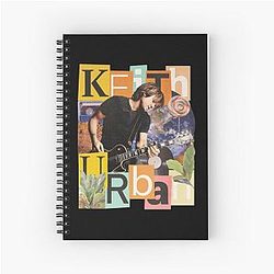 Retro Keith Urban Golden Road Spiral Notebook