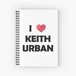 I Love Keith Urban Fitted V Neck Spiral Notebook