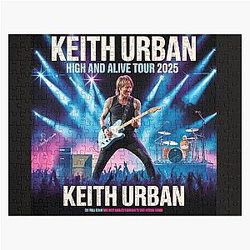 Keith Urban High and Low Tour 2025 Colorful Live Concert Poster Country Rock Music Art Jigsaw Puzzle