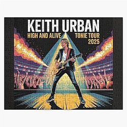 Keith Urban High Country Tour 2025 Colorful Live Concert Poster Country Music Art Jigsaw Puzzle