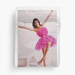 Kendall Jenner in Pink Duvet Cover 

 Cleaned title: Kendall Jenner in Pink Duvet Cover