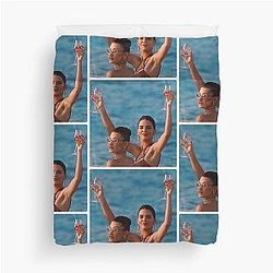 Kendall Jenner and Bella Hadid Bedding Sticker Duvet Cover