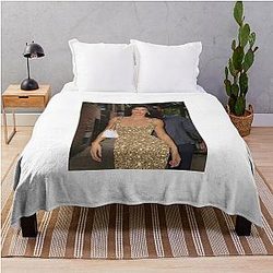 Kendall Jenner gold glitter dress throw blanket