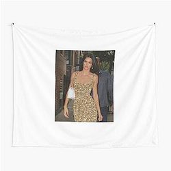 Kendall Jenner gold dress Tapestry