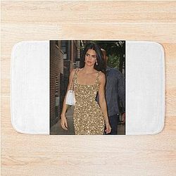 Kendall Jenner gold dress Bath Mat