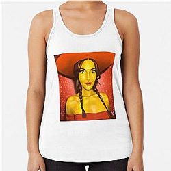 Golden Kendall Jenner Racerback Tank Top