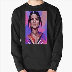 Kendall Jenner AI generated art Pullover Sweatshirt