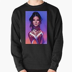 Kendall Jenner Drawing AI Generated Art Hooded Sweatshirt