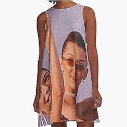 Kendall Jenner and Bella Hadid A Line Dress