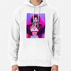 Kendall Jenner portrait AI generated art Pullover Hoodie