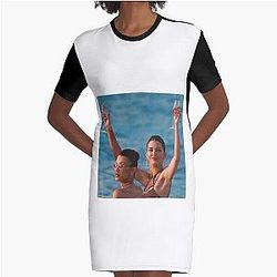 Kendall Jenner and Bella Hadid Graphic T Shirt Dress