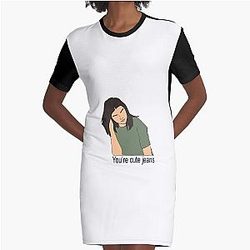 Kendall Jenner You're Cute Graphic T-Shirt Dress