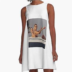 Kendall Jenner and Bella Hadid Sticker Perfect Gift A-Line Dress